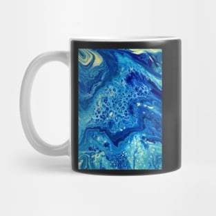 Azurite- Abstract Acrylic Pour Painting Mug